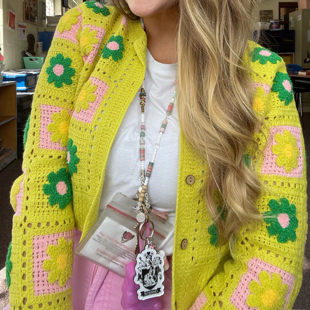 Crochet Flower Cardigan